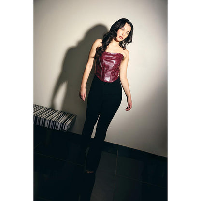 IT GIRL Women Wine Bulletproof Top