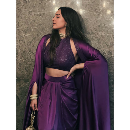 ITRH Violeta Cape with Crop Top and Skirt (Set of 3)