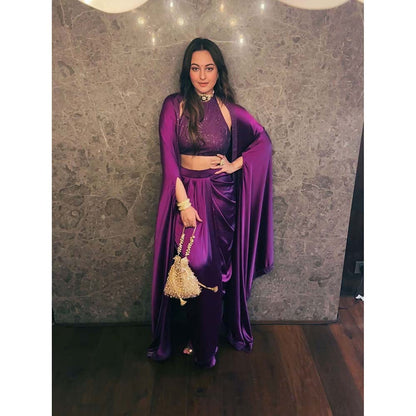 ITRH Violeta Cape with Crop Top and Skirt (Set of 3)