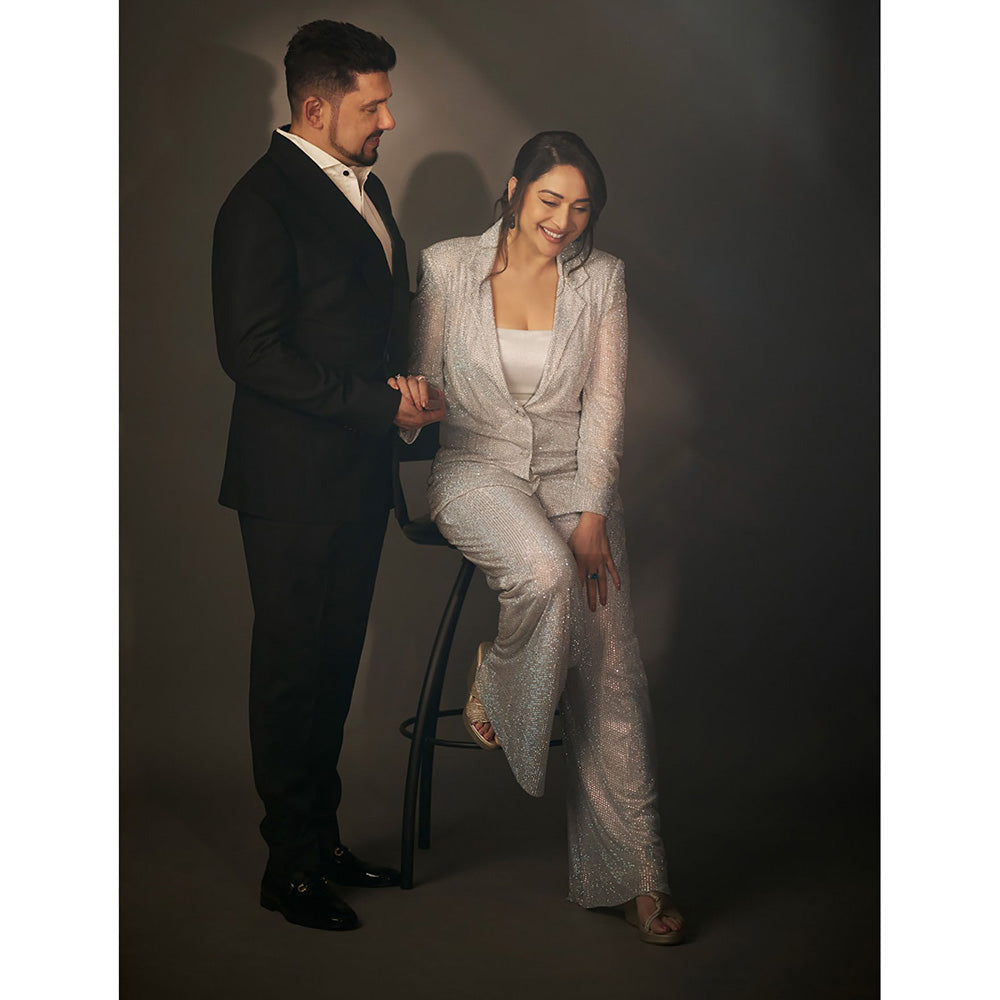 ITRH Boxy Crystal Studded Jacket Co-Ord (Set of 2)