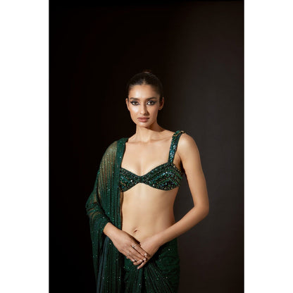 ITRH Nour Saree with Stitched Blouse