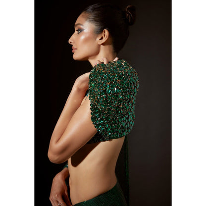 ITRH Nour Saree with Stitched Blouse