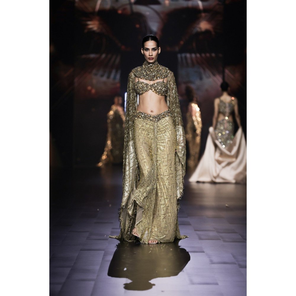 ITRH Zahara Bustier With Skirt And Cape (Set of 3)