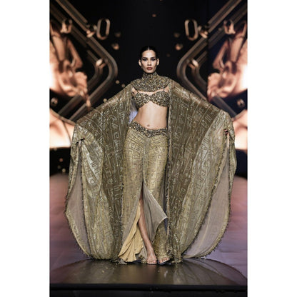 ITRH Zahara Bustier With Skirt And Cape (Set of 3)