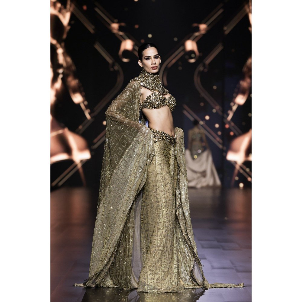 ITRH Zahara Bustier With Skirt And Cape (Set of 3)