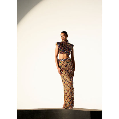 ITRH Sphinx Chic Multicolour Top with Skirt (Set of 2)