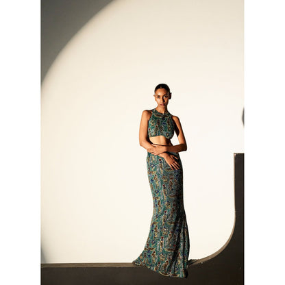 ITRH Cleopatra Green Top with Skirt (Set of 2)