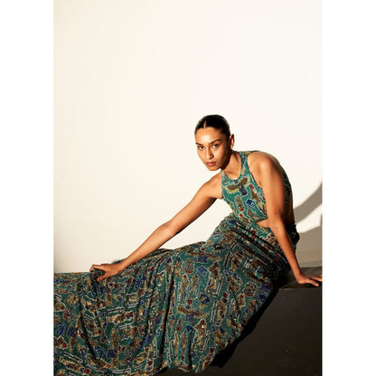 ITRH Cleopatra Green Top with Skirt (Set of 2)