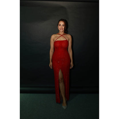 ITRH Abigail Red Embellished Gown