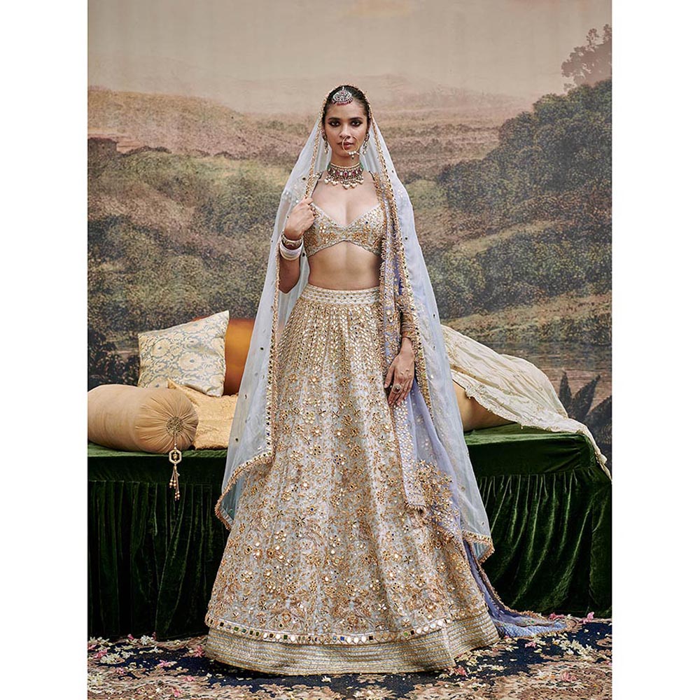 ITRH Khwab Sitara Lehenga and Veil (Set of 4)