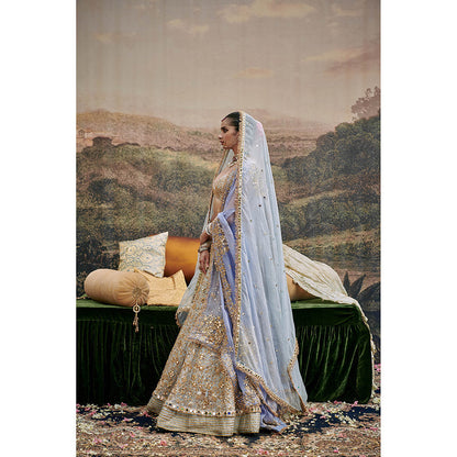 ITRH Khwab Sitara Lehenga and Veil (Set of 4)