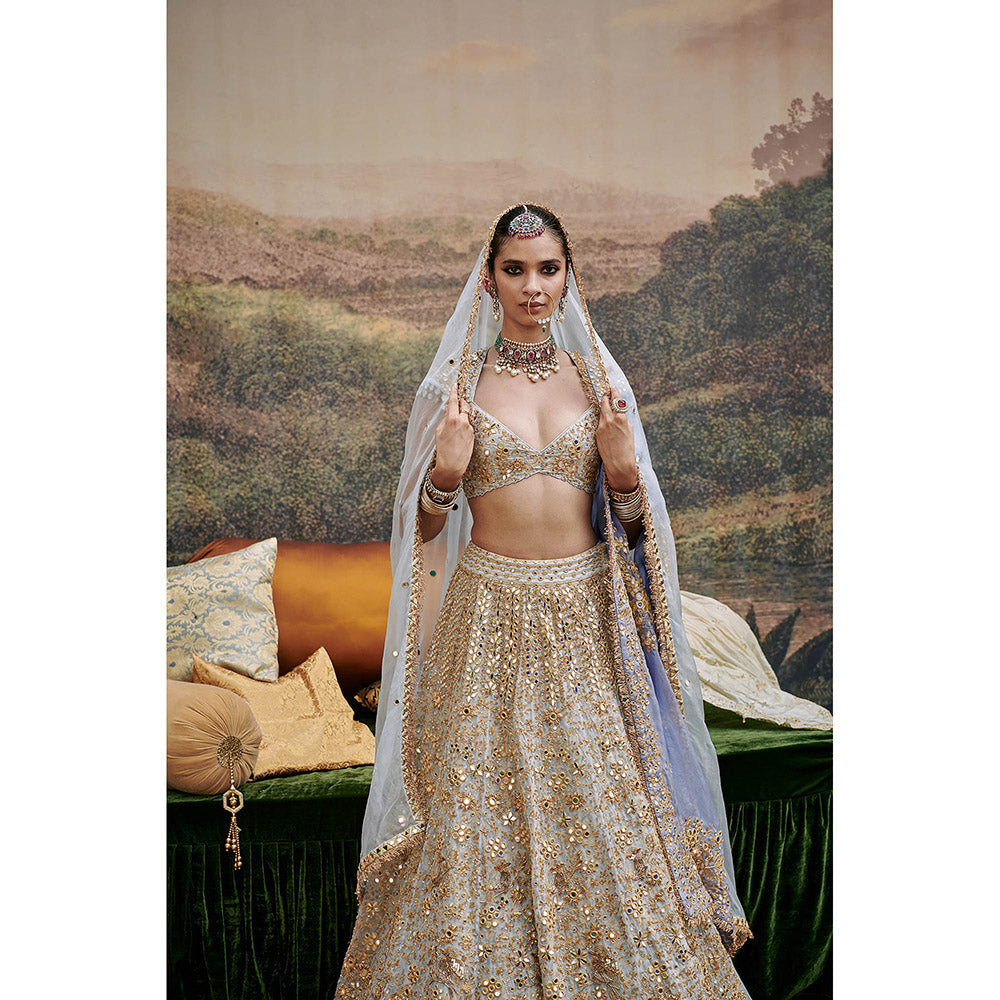 ITRH Khwab Sitara Lehenga and Veil (Set of 4)