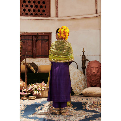 ITRH Arghwani Kurta with Pant and Dupatta (Set of 3)