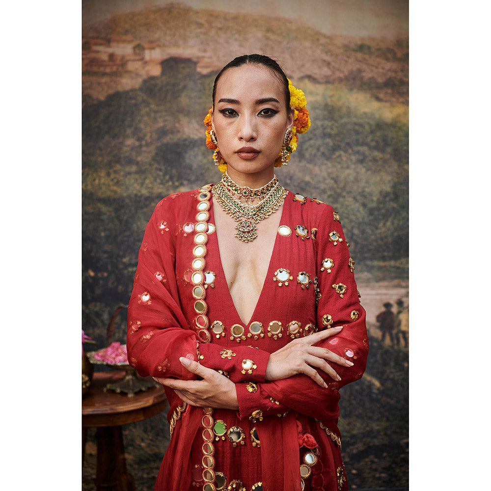 ITRH Inara Anarkali Kurta with Pant and Dupatta (Set of 3)