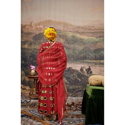 ITRH Inara Anarkali Kurta with Pant and Dupatta (Set of 3)