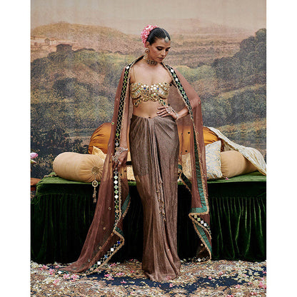 ITRH Sheesh Titli Skirt with Blouse and Dupatta (Set of 3)