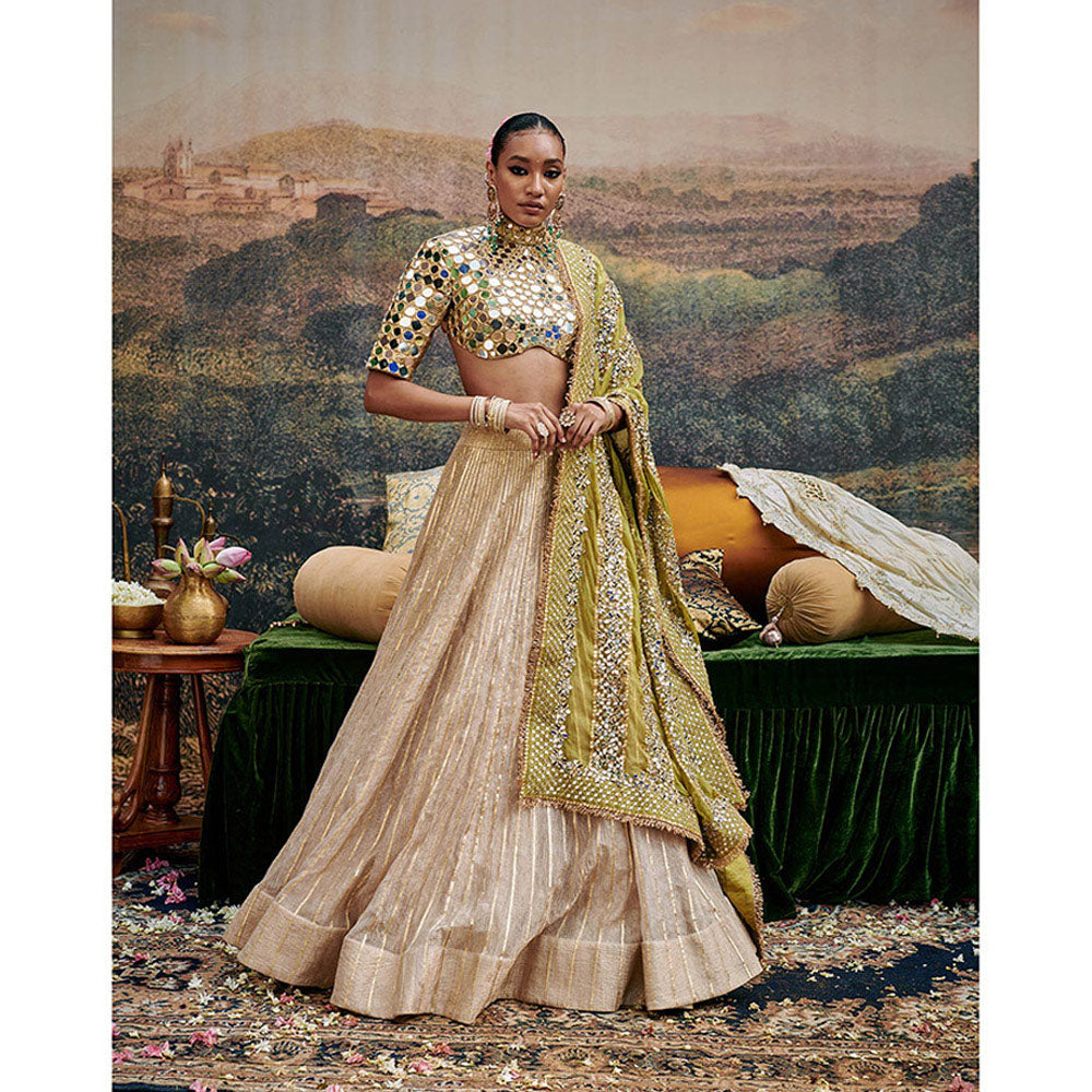 ITRH Sheesh Saanjh Lehenga Blouse with Dupatta (Set of 3)