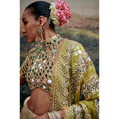 ITRH Sheesh Saanjh Lehenga Blouse with Dupatta (Set of 3)