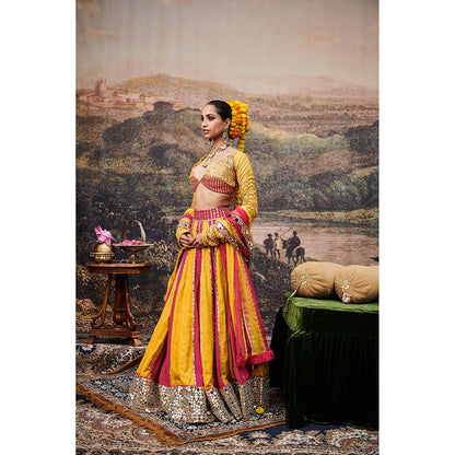 ITRH Padma Peet Lehenga with Blouse and Dupatta (Set of 3)