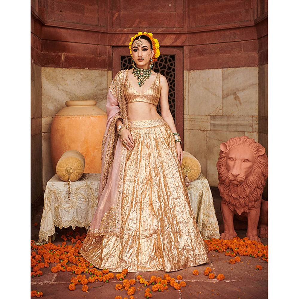 ITRH Padmasvara Lampi Lehenga with Blouse and Dupatta (Set of 3)