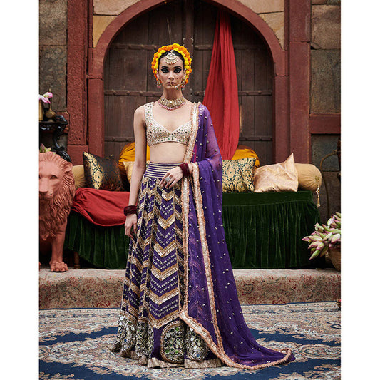 ITRH Ulfat Jamuni Lehenga with Blouse and Dupatta (Set of 3)