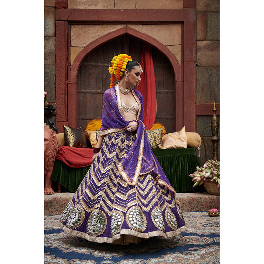 ITRH Ulfat Jamuni Lehenga with Blouse and Dupatta (Set of 3)