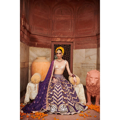 ITRH Ulfat Jamuni Lehenga with Blouse and Dupatta (Set of 3)