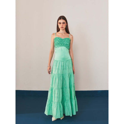 Ivory Rose Green Nova Maxi Dress