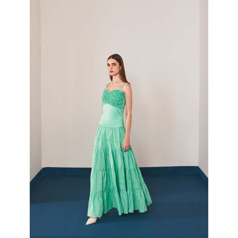 Ivory Rose Green Nova Maxi Dress