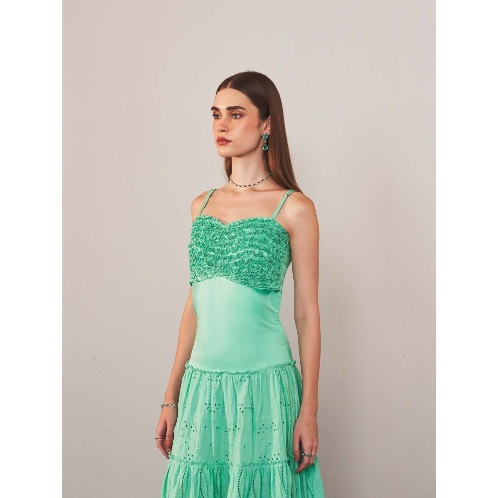 Ivory Rose Green Nova Maxi Dress