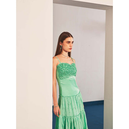 Ivory Rose Green Nova Maxi Dress