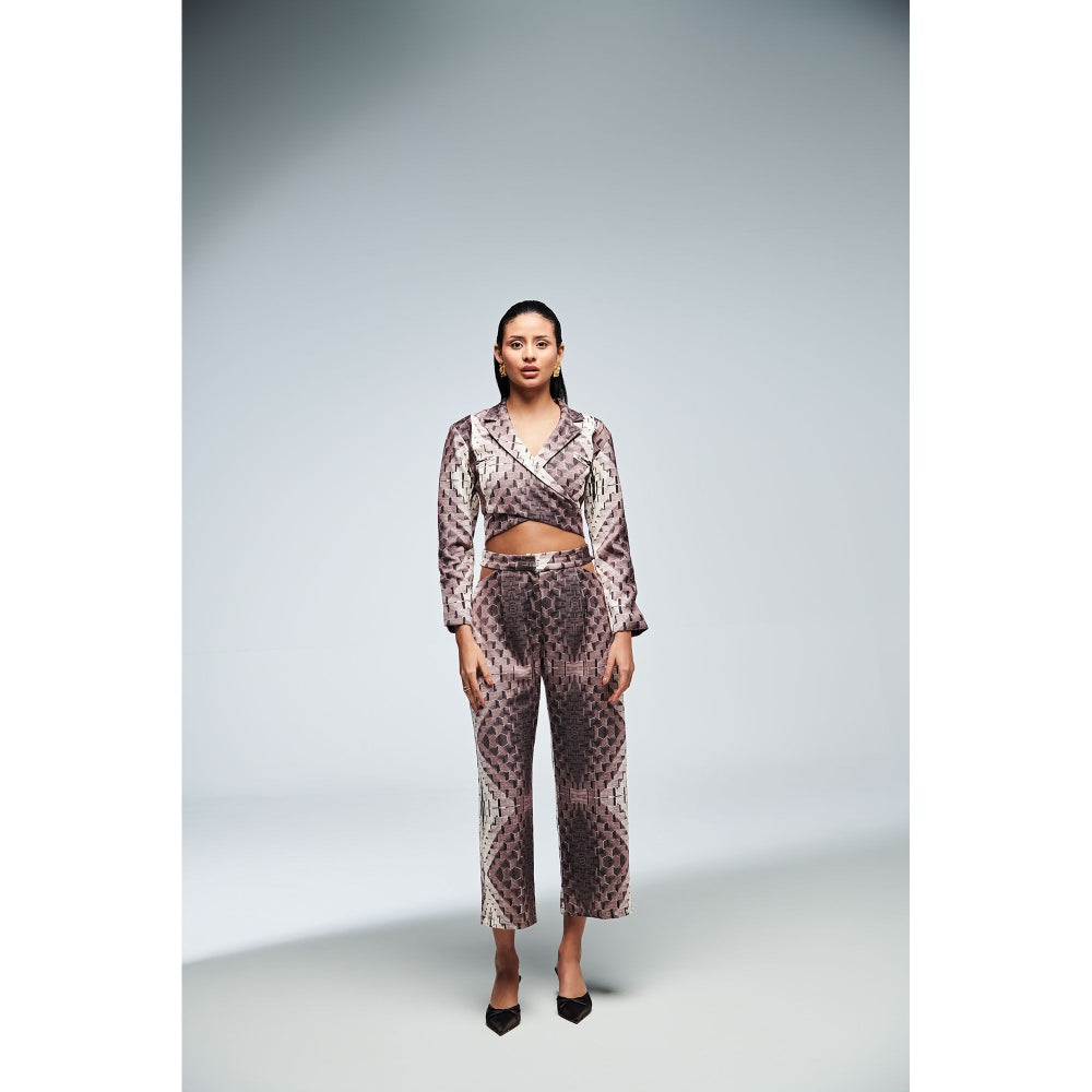 Ivory Rose Brown City Canvas Co-Ord (Set of 2)