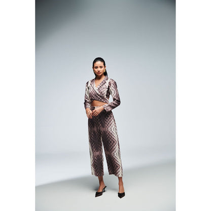 Ivory Rose Brown City Canvas Co-Ord (Set of 2)