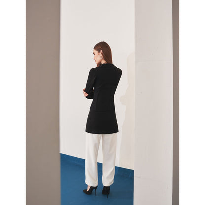 Ivory Rose Black Eclipse Tux Blazer