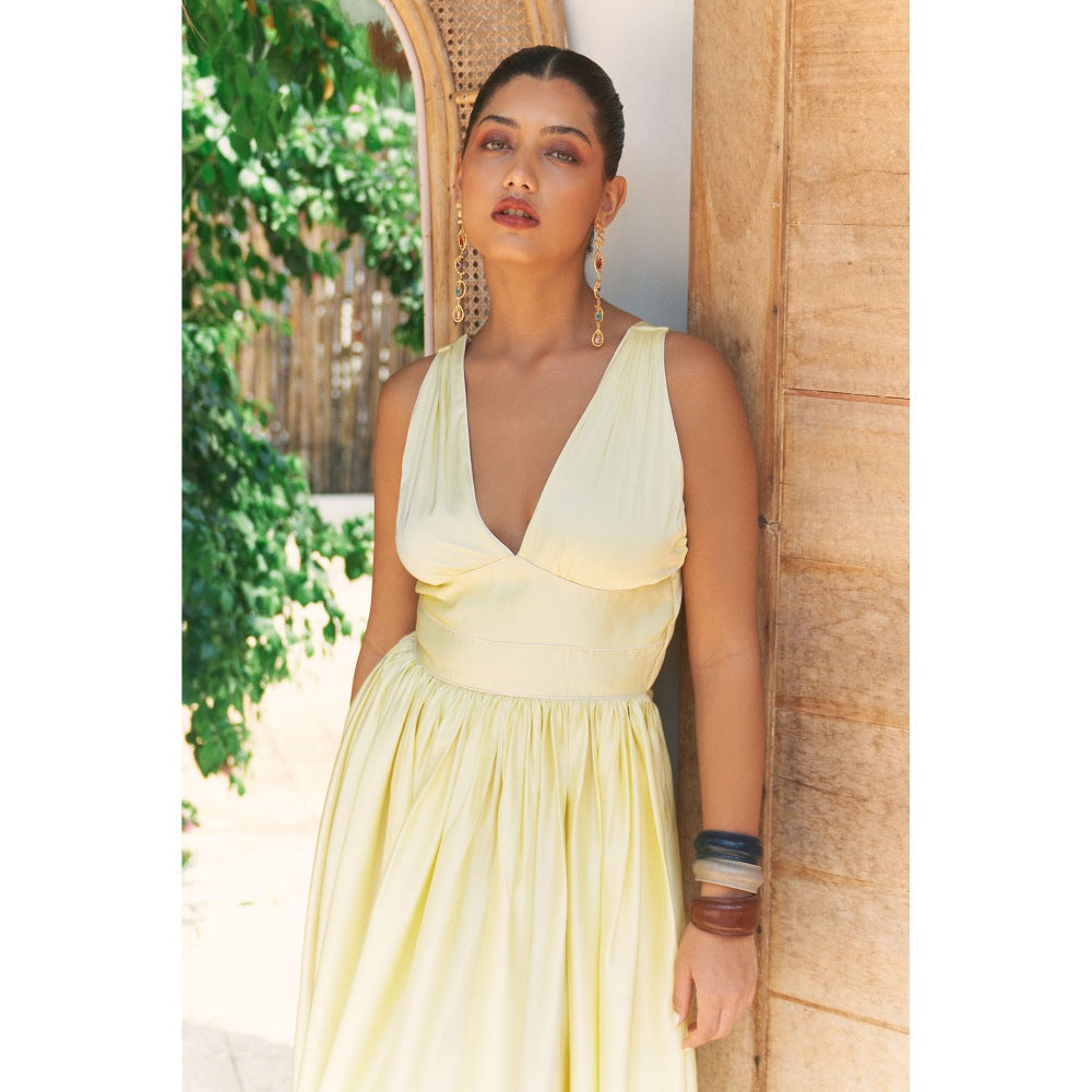 Ivory Rose Yellow Golden Zest Maxi Dress