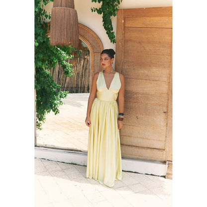 Ivory Rose Yellow Golden Zest Maxi Dress