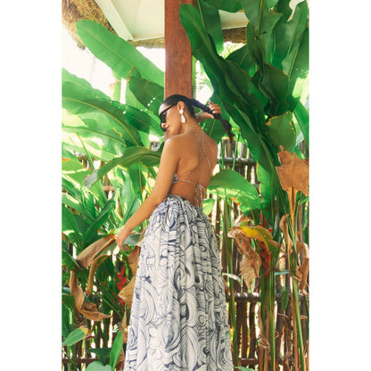 Ivory Rose White Ebb And Flow Maxi Dress