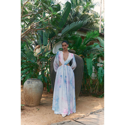 Ivory Rose White Ocean's Embrace Maxi Dress