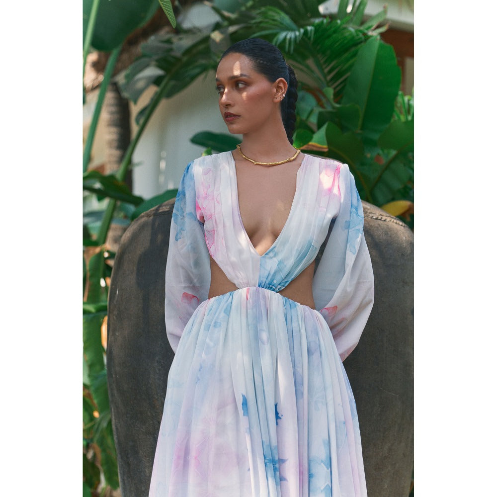 Ivory Rose White Ocean's Embrace Maxi Dress