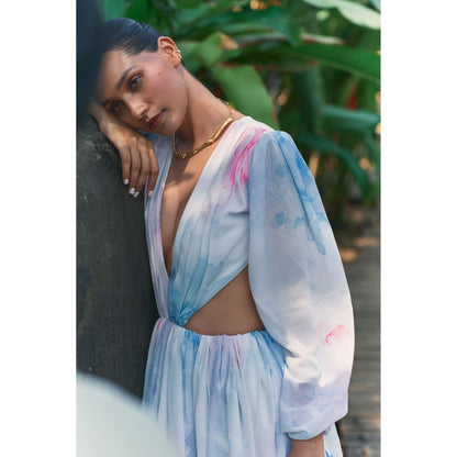 Ivory Rose White Ocean's Embrace Maxi Dress