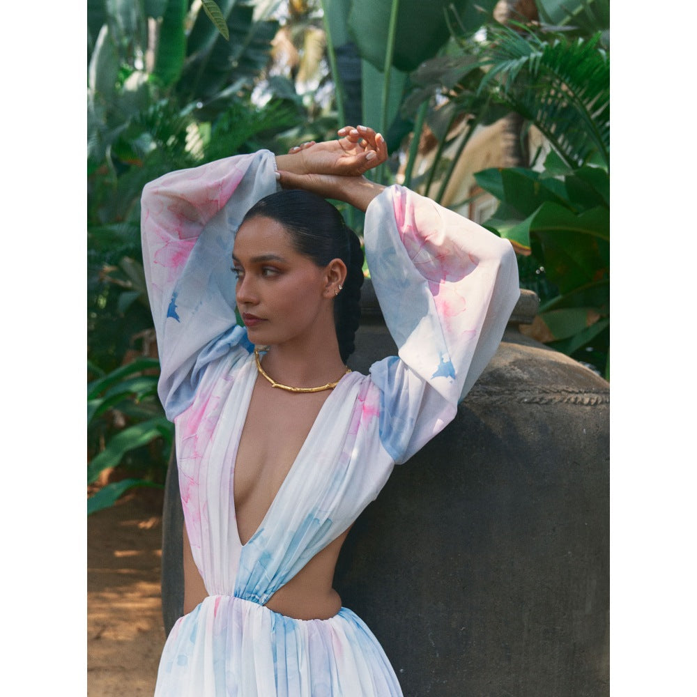 Ivory Rose White Ocean's Embrace Maxi Dress