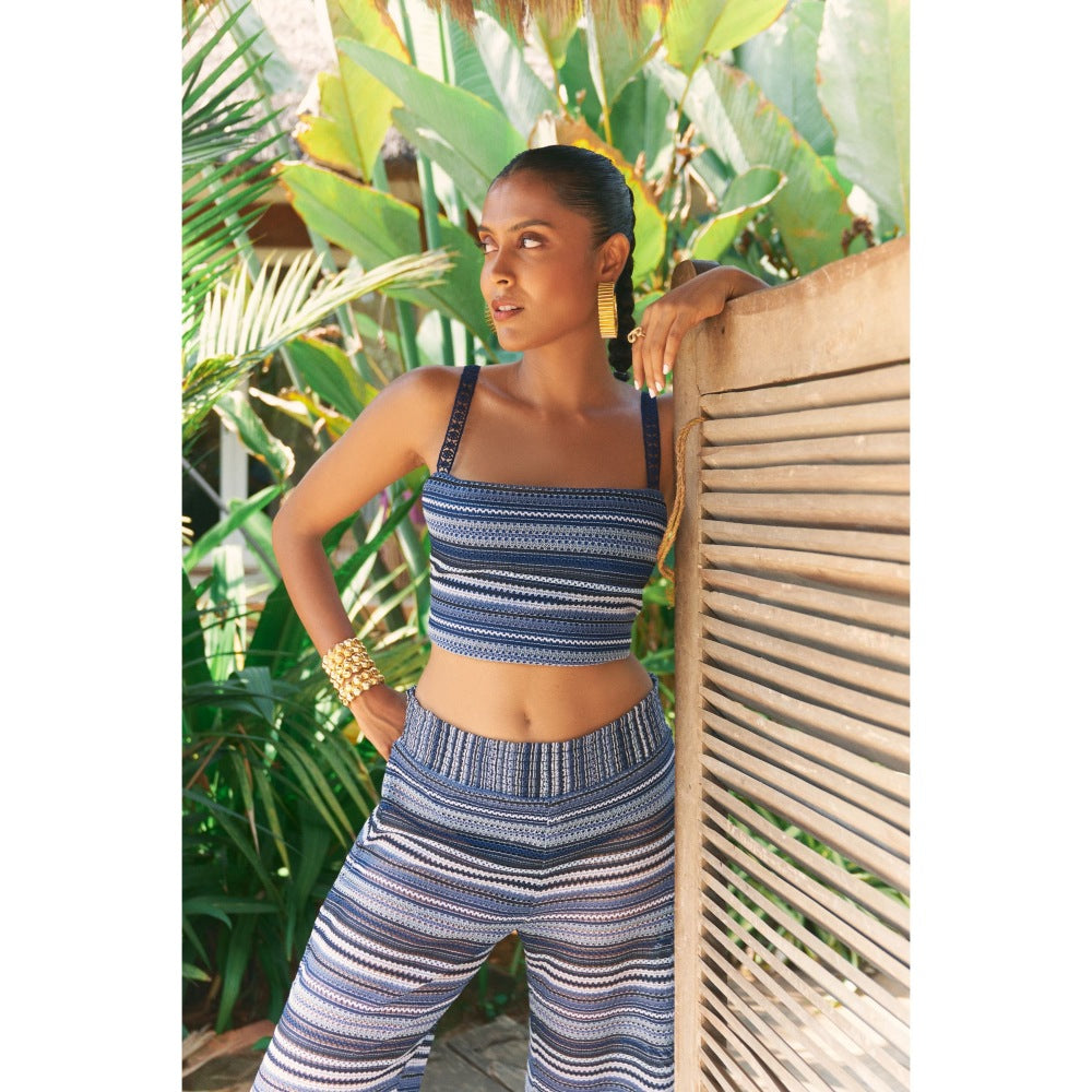 Ivory Rose MARINA MOOD Blue Co-Ord (Set of 2)