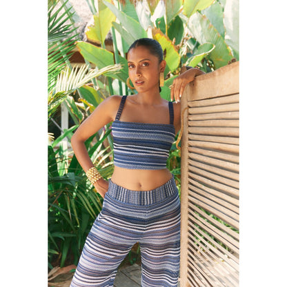 Ivory Rose MARINA MOOD Blue Co-Ord (Set of 2)