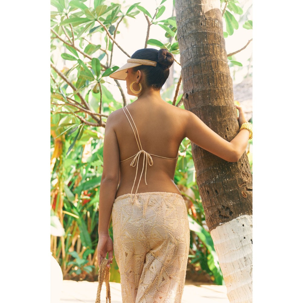 Ivory Rose NOMAD NET Beige Co-Ord (Set of 2)