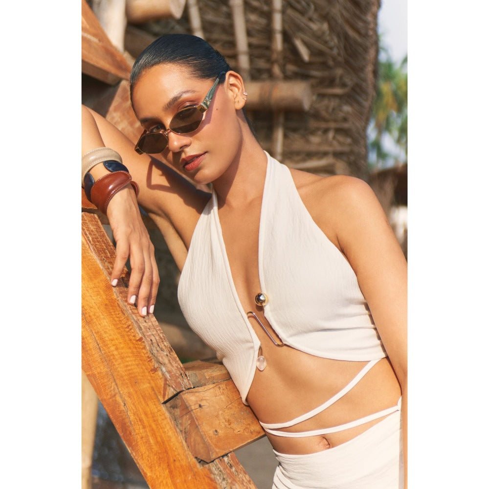 Ivory Rose SALT KISS White Co-Ord (Set of 2)