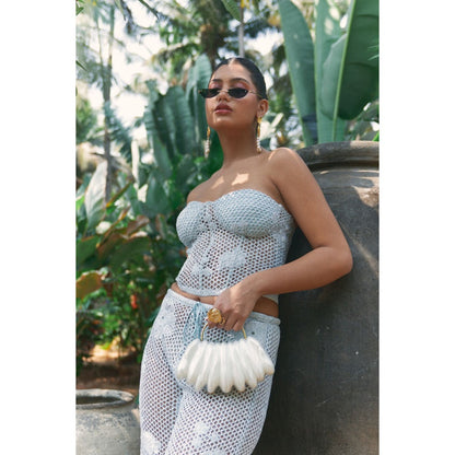 Ivory Rose COASTAL CRUSH Blue Co-Ord (Set of 2)