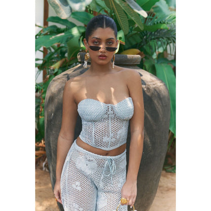 Ivory Rose COASTAL CRUSH Blue Co-Ord (Set of 2)