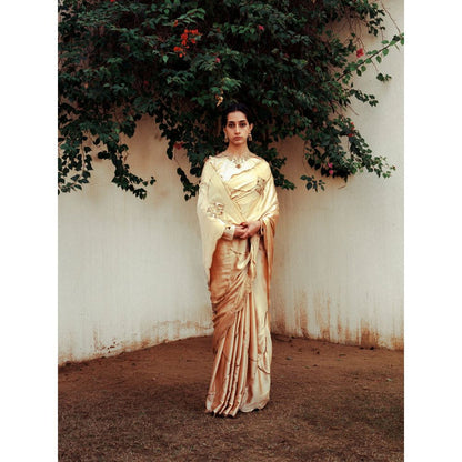 Jadon Cream Dharana Saree without Blouse