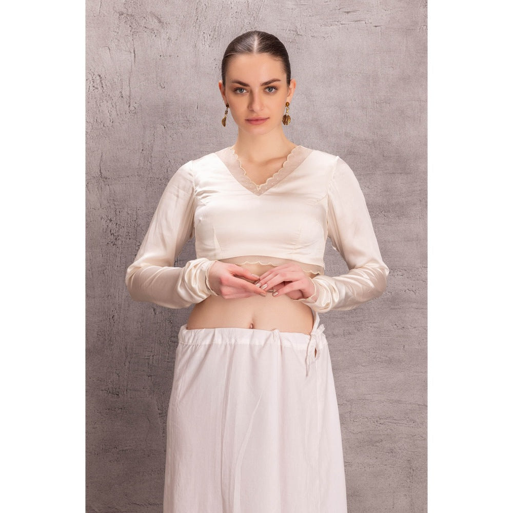 Janki India Womens Embellished Pure Silk Saree with Stitched Blouse & Underskirt