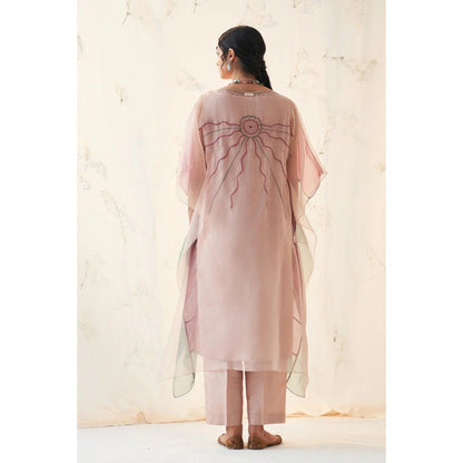 Janki India Multicolour Kaftan with Pant (Set of 2)